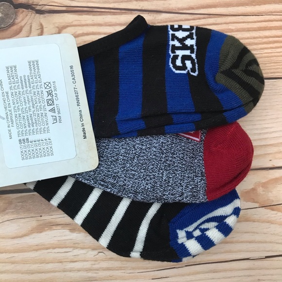 Vans Off The Wall 3 Pairs No Show Socks/Footies - Picture 11 of 12